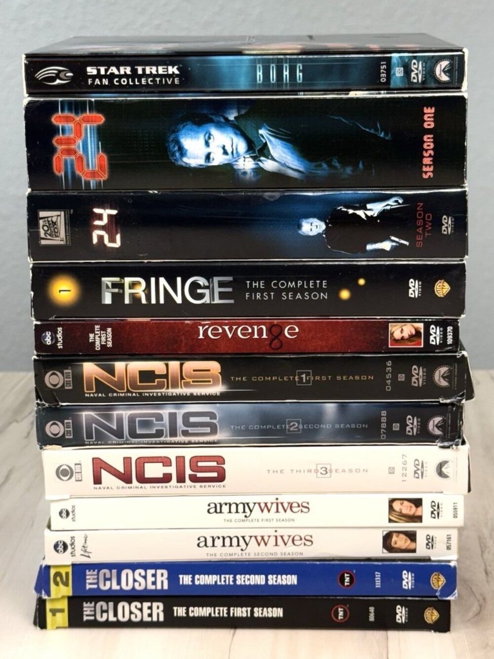 Mixed Lot 12 Seasons TV Series DVD The Closer Army Wives NCIS Revenge Fringe 24+